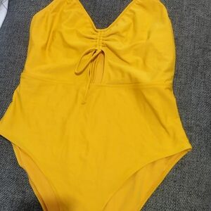 Vibrant Yellow One-Piece Swimsuit